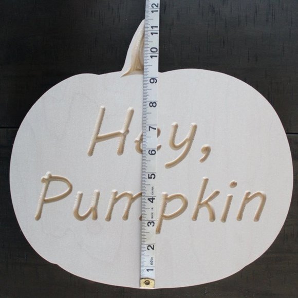 Hey, Pumpkin Fall Decor White Wood Pumpkin Sign - Picture 7 of 7